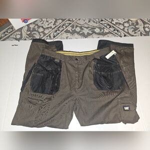 CAT‎ Caterpillar Trademark Trouser 44x32 Utility Pants Tool Pockets Canvas NEW